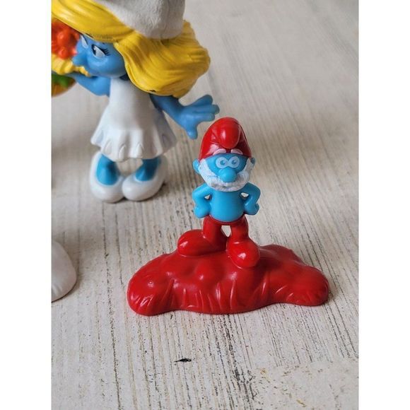 Smurfette Papa Smurf painter accessory playset toy Village - Picture 6 of 10